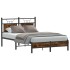 Estructura de cama sin colchón madera roble ahumado 120x190