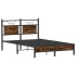 Estructura de cama sin colchón madera roble ahumado 120x190