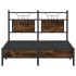 Estructura de cama sin colchón madera roble ahumado 120x190