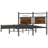 Estructura de cama sin colchón madera roble ahumado 120x190