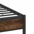 Estructura de cama sin colchón madera roble ahumado 120x190