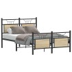Estructura de cama sin colchón madera roble Sonoma 120x190 cm