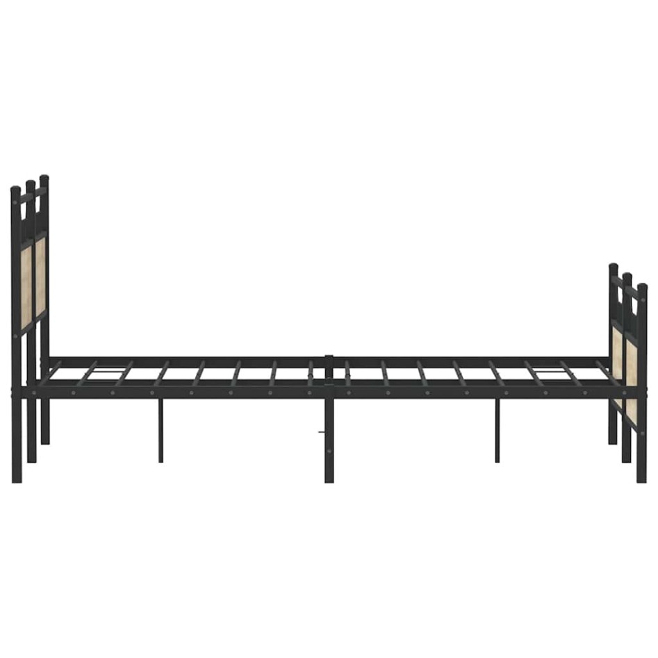 Estructura de cama sin colchón madera roble Sonoma 120x190