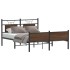 Estructura de cama sin colchón madera marrón roble 150x200