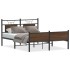 Estructura de cama sin colchón madera marrón roble 150x200