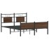 Estructura de cama sin colchón madera marrón roble 150x200
