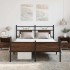 Estructura de cama sin colchón madera marrón roble 150x200