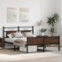 Estructura de cama sin colchón madera marrón roble 150x200