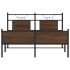 Estructura de cama sin colchón madera marrón roble 150x200
