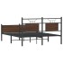 Estructura de cama sin colchón madera marrón roble 150x200