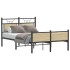 Estructura de cama sin colchón madera roble Sonoma 120x190