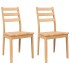 Sillas de comedor  2 uds madera maciza natural