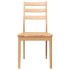Sillas de comedor  2 uds madera maciza natural