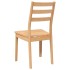 Sillas de comedor  2 uds madera maciza natural