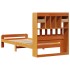 Cama con estantería sin colchón madera maciza marrón 75x190
