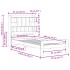 Cama con estantería sin colchón madera maciza marrón 75x190