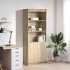 Aparador alto madera de ingeniería roble Sonoma 70x35x180