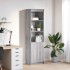 Aparador de madera de ingeniería Sonoma gris 50x35x180