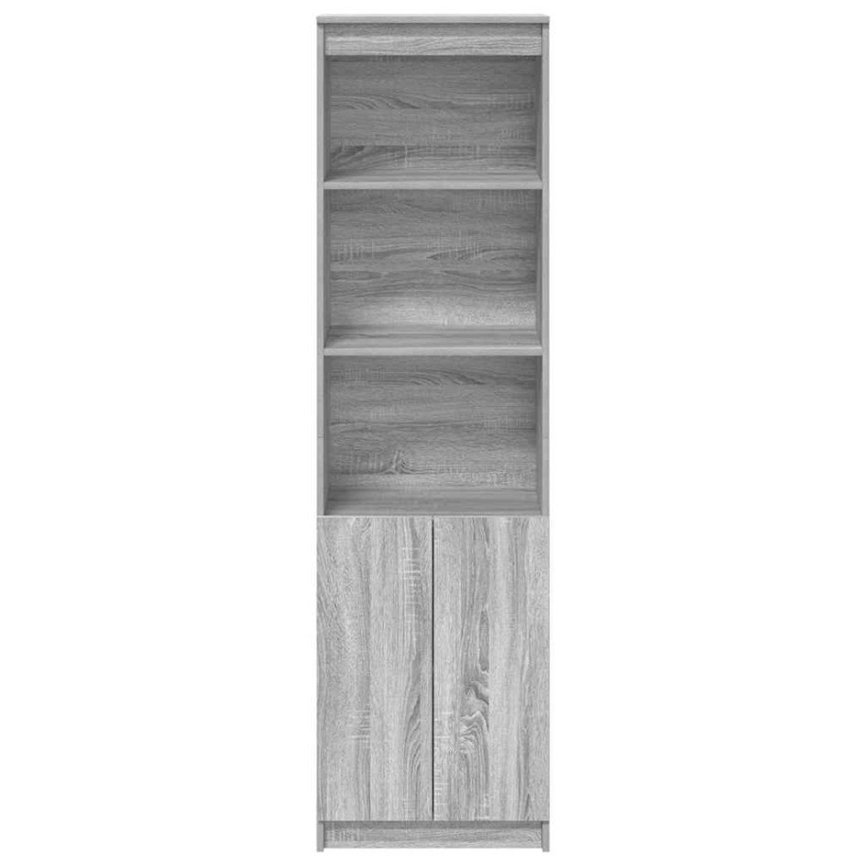 Aparador de madera de ingeniería Sonoma gris 50x35x180