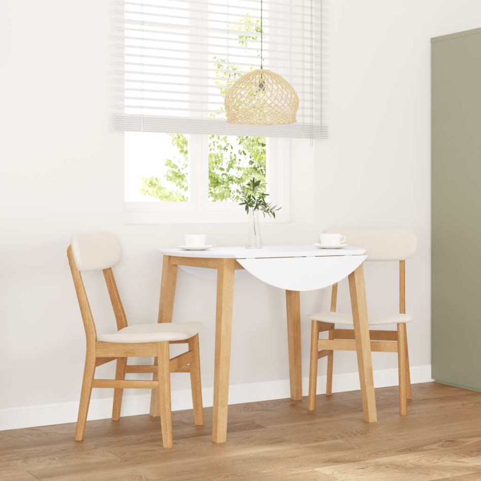 Sillas de comedor con cojines 2 uds madera maciza