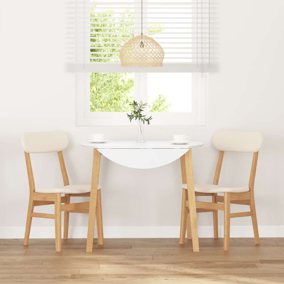 Sillas de comedor con cojines 2 uds madera maciza
