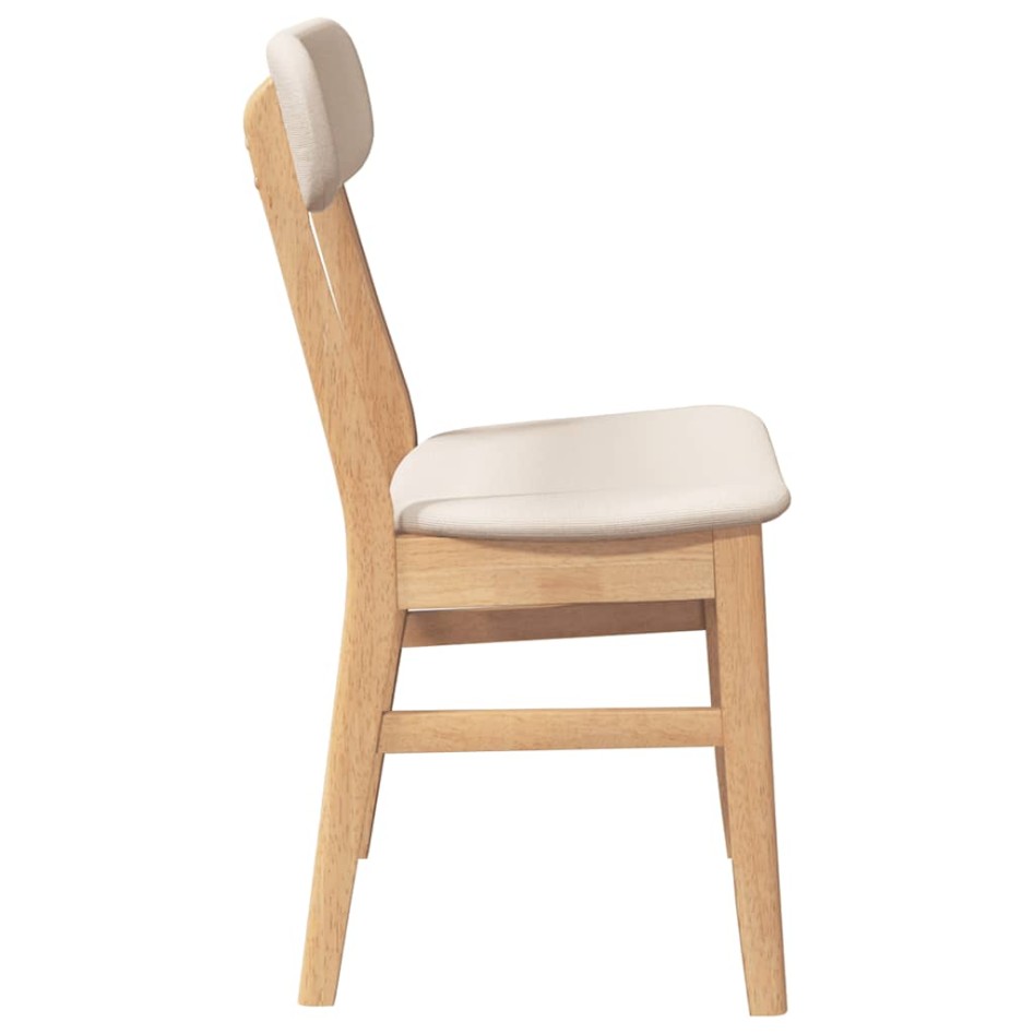Sillas de comedor con cojines 2 uds madera maciza