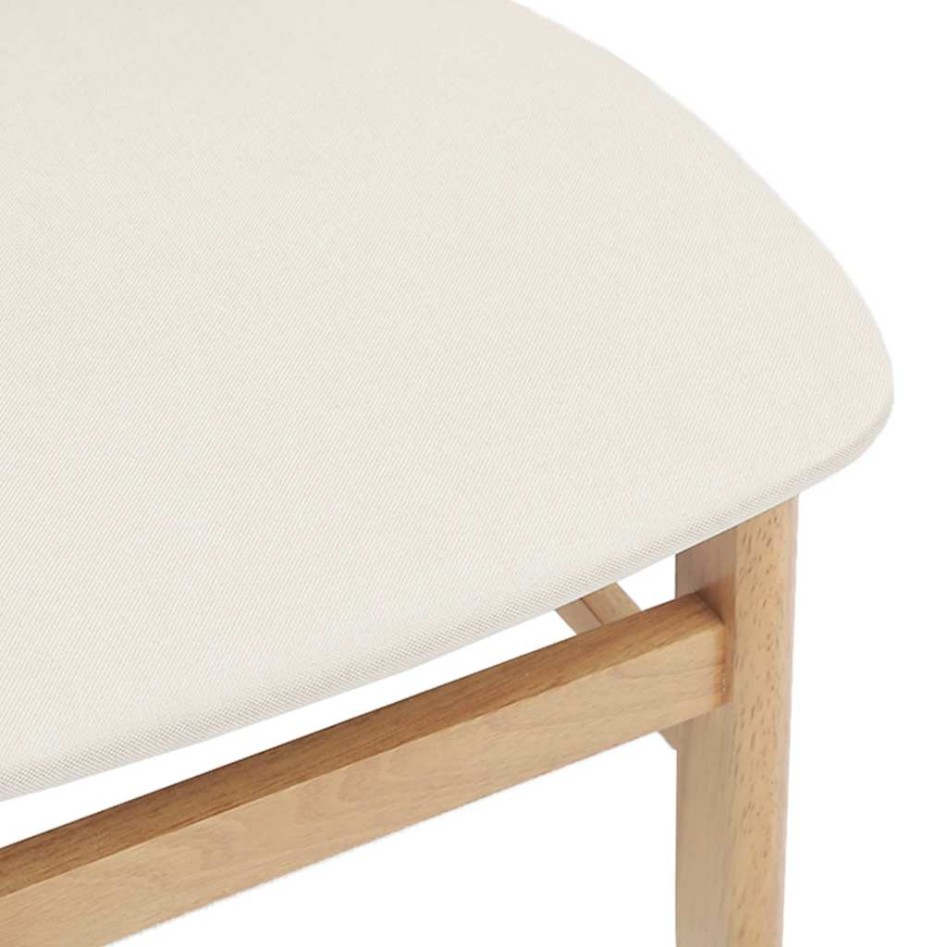 Sillas de comedor con cojines 2 uds madera maciza