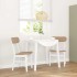 Sillas de comedor con cojines 2uds madera maciza blanco