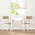 Sillas de comedor con cojines 2uds madera maciza blanco