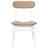 Sillas de comedor con cojines 2uds madera maciza blanco