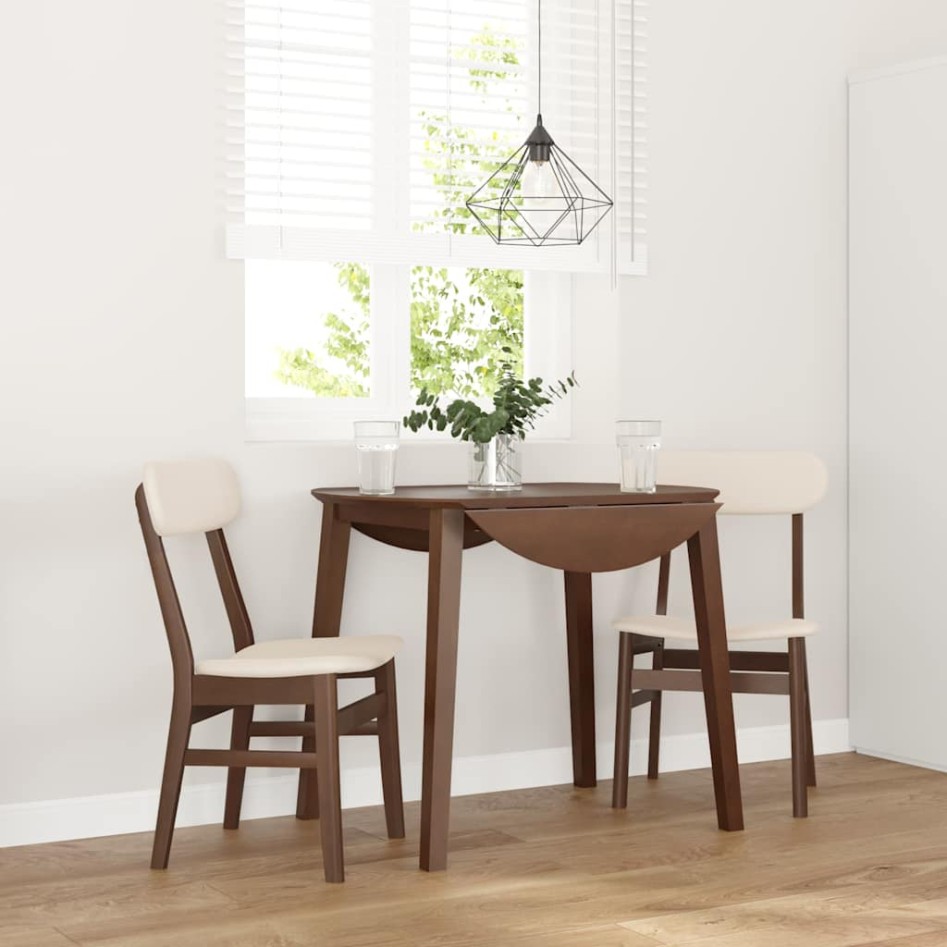 Sillas de comedor con cojines 2 uds madera maciza marrón