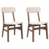 Sillas de comedor con cojines 2 uds madera maciza marrón
