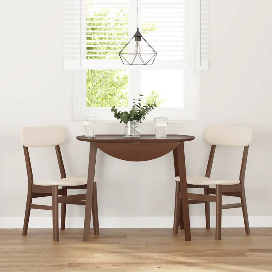 Sillas de comedor con cojines 2 uds madera maciza marrón