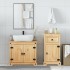 Juego de muebles de baño Corona 2 pzas madera maciza