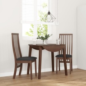 Sillas de comedor con cojines 2 uds madera maciza marrón