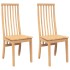 Sillas de comedor 2 unidades madera maciza de