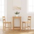 Taburetes de bar 2 uds madera maciza natural