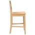 Taburetes de bar 2 uds madera maciza natural