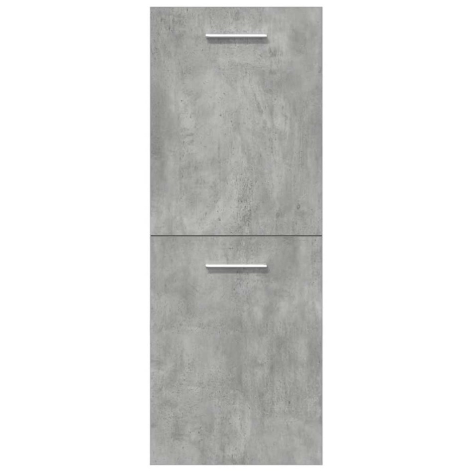 Juego muebles de baño 4 pzas madera contrachapada gris