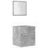 Juego muebles de baño 4 pzas madera contrachapada gris
