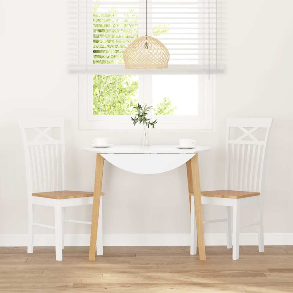 Sillas de comedor 2 unidades madera maciza de caucho