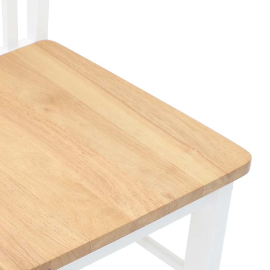 Sillas de comedor 2 unidades madera maciza de caucho