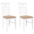 Sillas de comedor con cojines 2uds madera maciza blanco