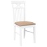 Sillas de comedor con cojines 2uds madera maciza blanco