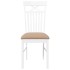 Sillas de comedor con cojines 2uds madera maciza blanco