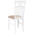 Sillas de comedor con cojines 2uds madera maciza blanco