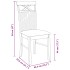Sillas de comedor con cojines 2uds madera maciza blanco
