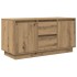 Mueble de TV con luces LED roble artesanal 100x41x50