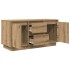 Mueble de TV con luces LED roble artesanal 100x41x50