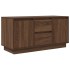 Mueble de TV con luces LED roble marrón 100x41x50
